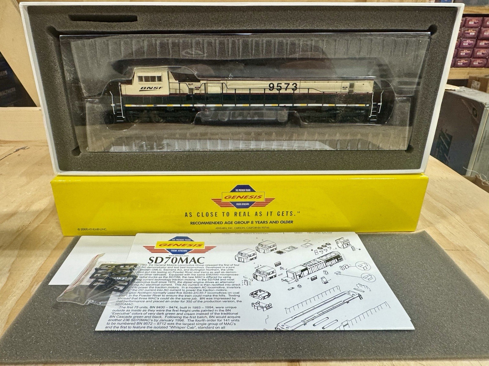 Athearn HO Genesis G64744 BNSF Executive Patch SD70MAC RD #9573 DCC Ready! New