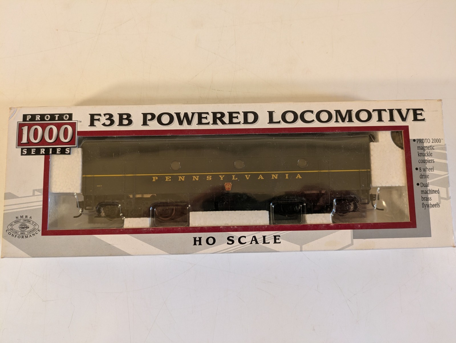 HO EMD F3B PRR Pennsylvania (Powered) DC NIB NOS # 23969