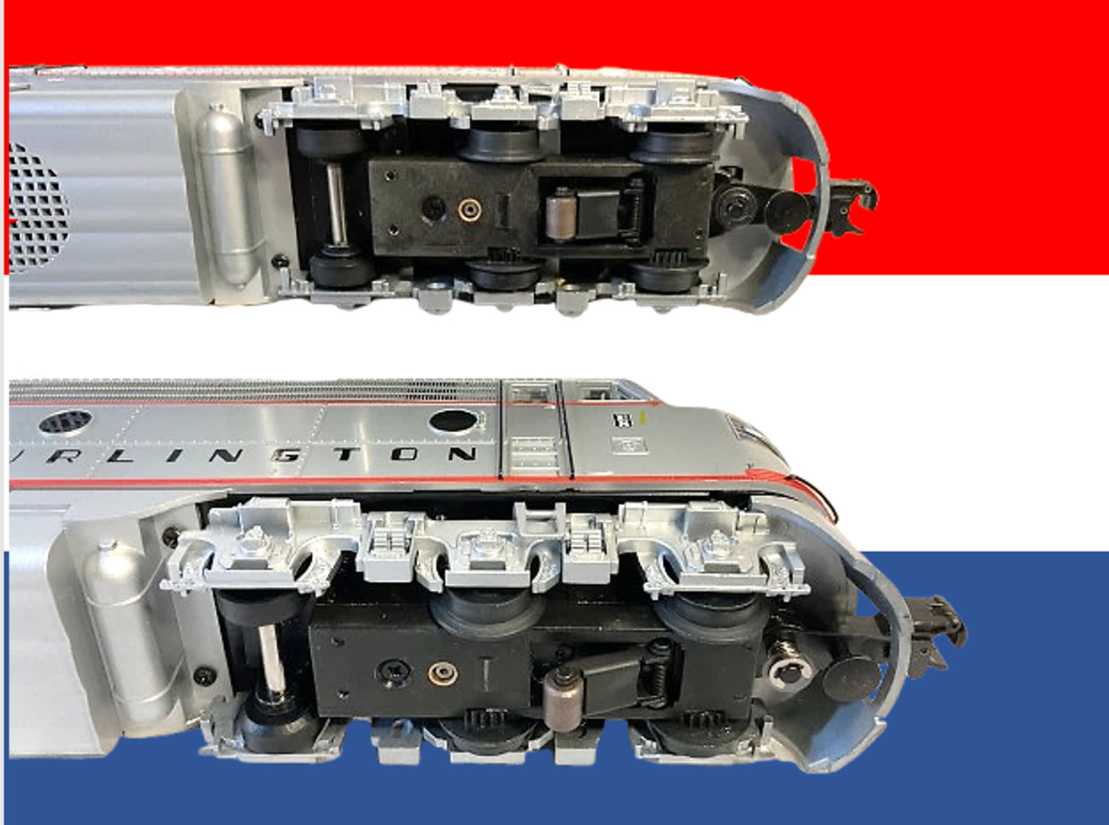 K LINE K-28131 CALIFORNIA ZEPHYR CB&Q E8 AA TMCC RS SMK 4 MOTORS C9-NEW WAS $877