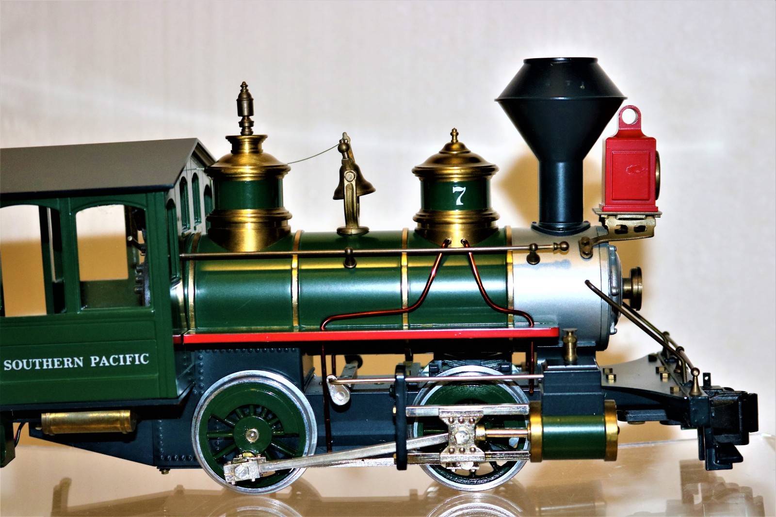 @@@ MINTISH RARE G scale Brass DELTON Southern Pacific GREEN SP 0-4-0 #7 Ser#114