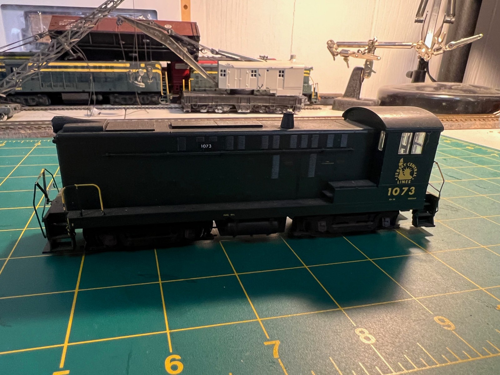 Nice Stewart Jersey Central RR Baldwin S-12 Loco HO Runs, no box, no couplers