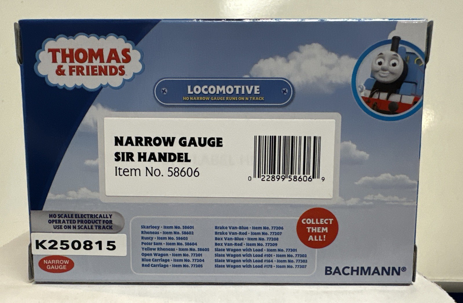 Bachmann HOn30 Scale Thomas & Friends Narrow Gauge Sir Handel Engine #58606