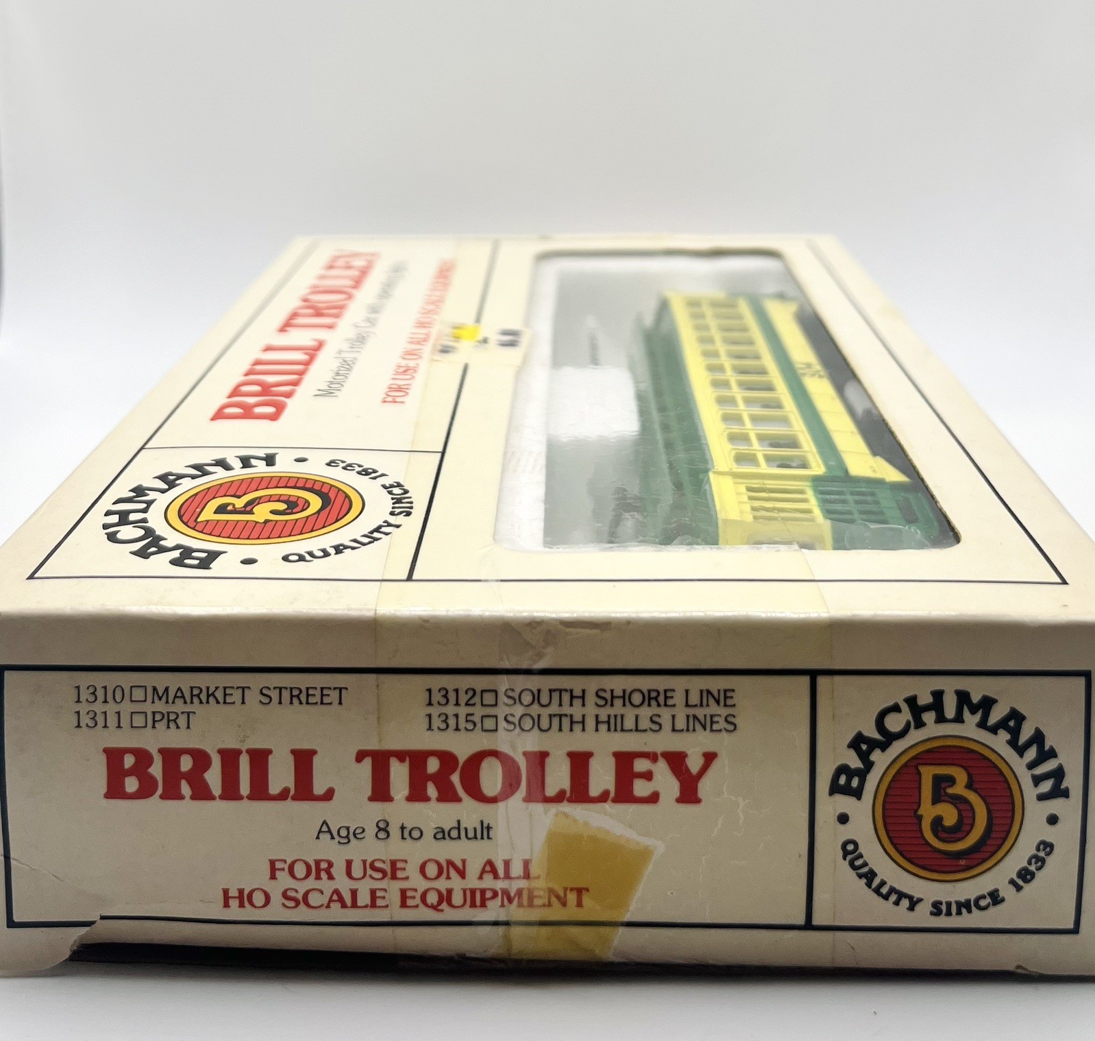 Vintage Bachmann Philadelphia Rapid Transit Brill Trolley w Lights HO Scale