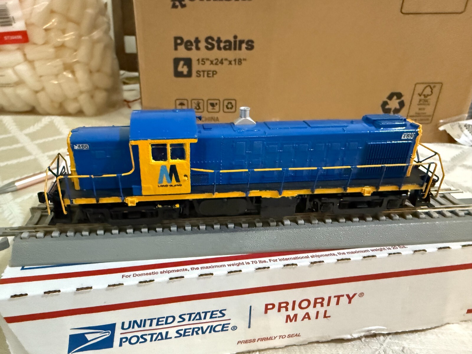 HO SCALE LOCOMOTIVE Atlas RS1 LONG ISLAND RAILROAD CUSTOM PAINTED MTA #468
