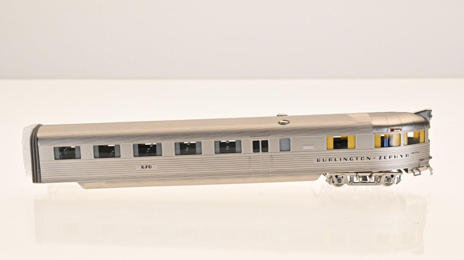 Challenger Imports Brass Pioneer Zephyr CB&Q Late Version 4 Car set HO