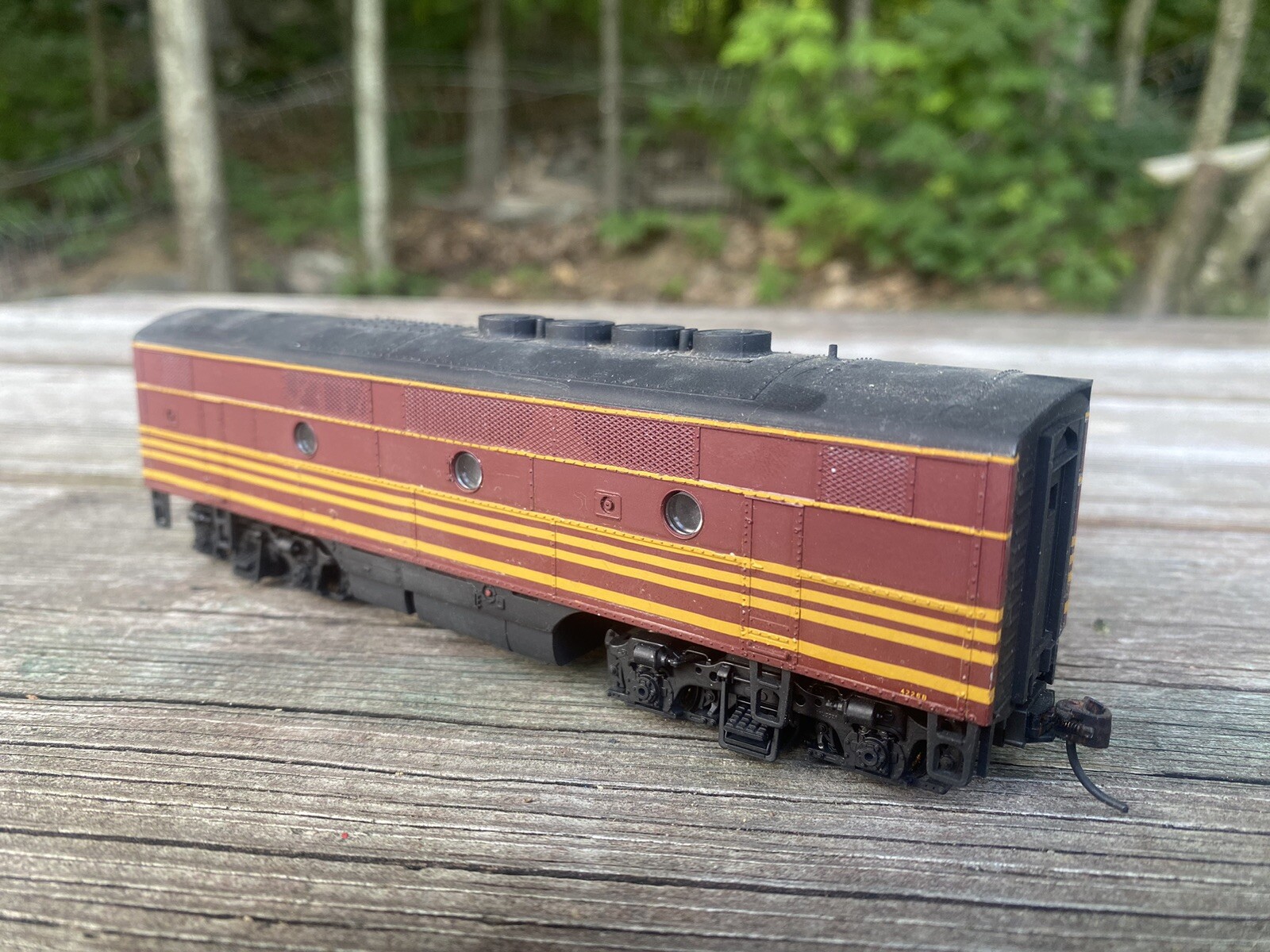 Custom Painted Boston And Maine Stewart/Kato F3B Phase IV B Unit Locomotive HO