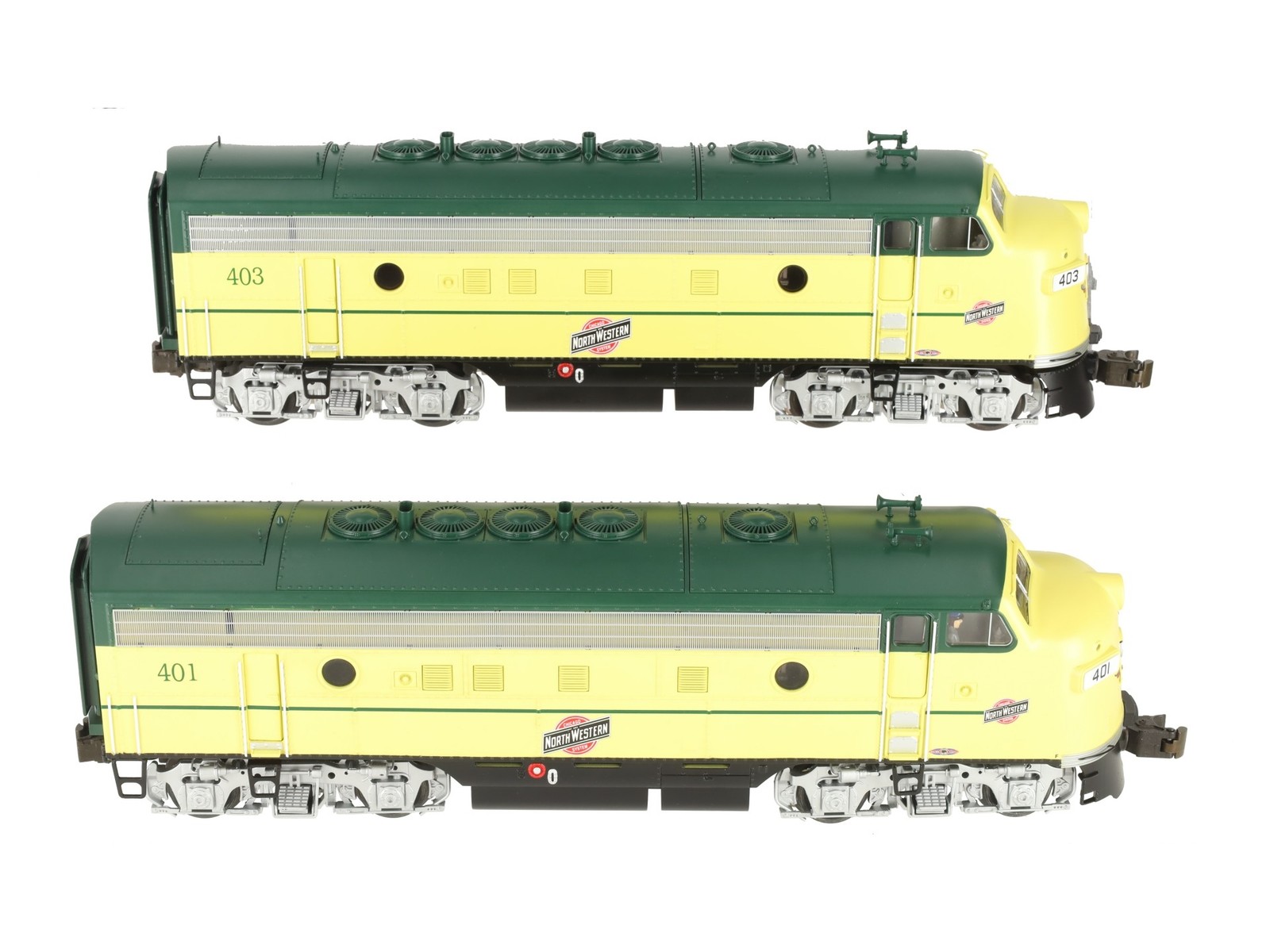 Lionel 6-38754 O C&NW Legacy F-7 AA Diesel Locomotive Set #401/#403 LN/Box