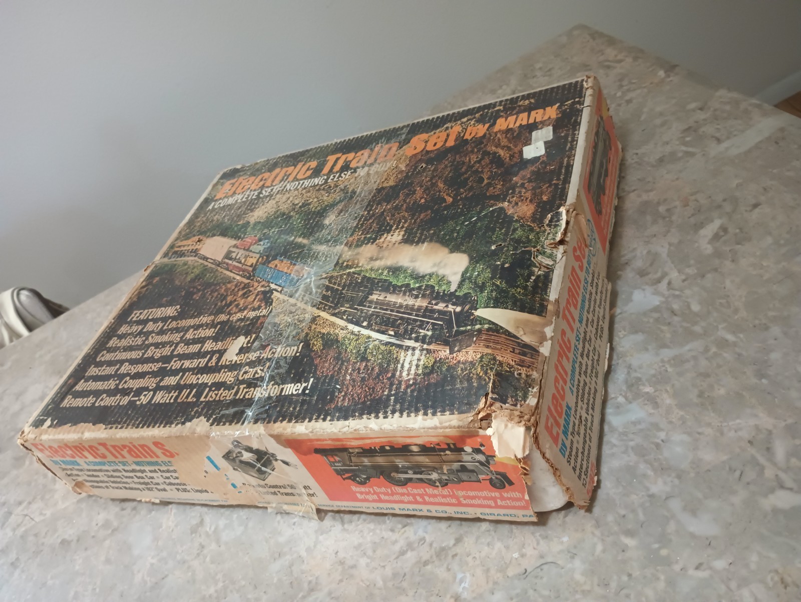 Vintage Marx 666 Steam Engine Train 52875 Set With Original Box (UNTESTED)