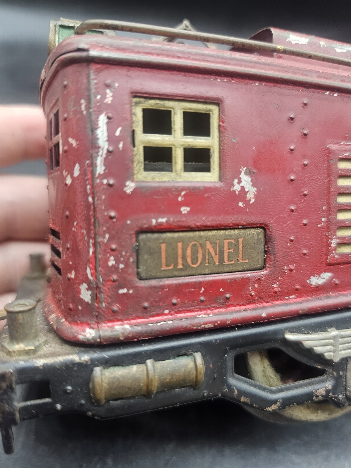 Vintage Lionel Train Prewar Red Maroon Standard Gauge NO 8 E LOCOMOTIVE Untested