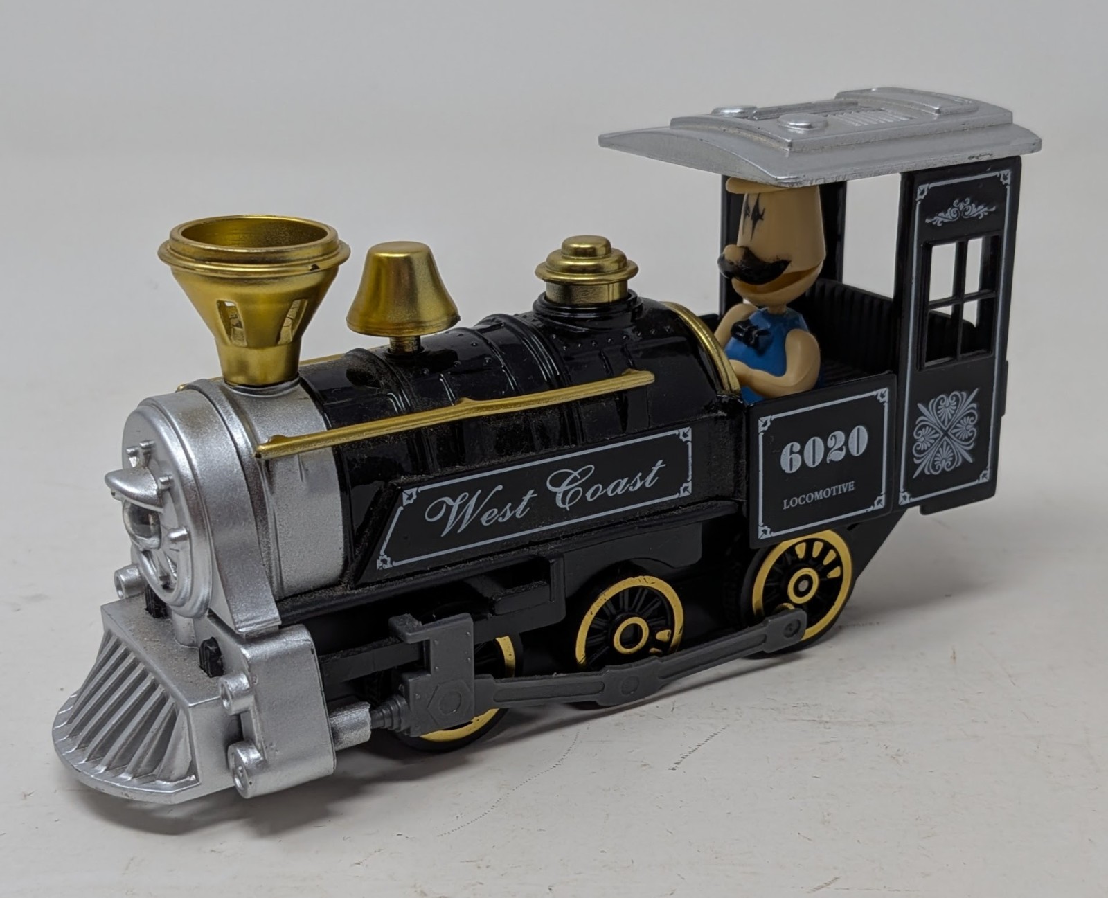 PMT Holdings Ltd. West Coast 6020 Locomotive Toy Train Cartoon Driver Black Gold