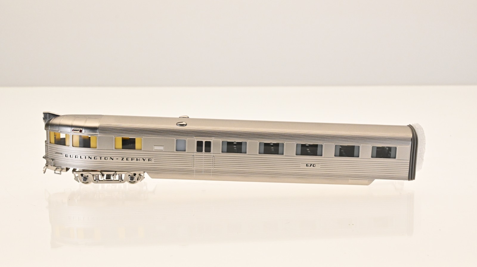 Challenger Imports Brass Pioneer Zephyr CB&Q Late Version 4 Car set HO