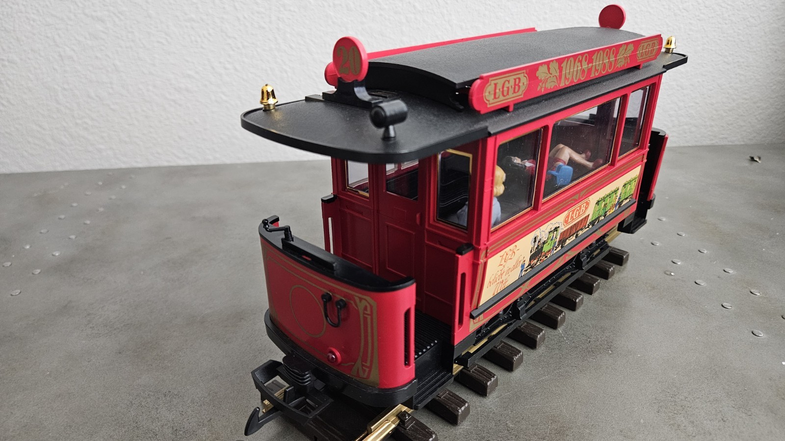 LGB LEHMANN 2030 Anniversary 1968-1988 Trolley Set W/ Box & Papers EX. Condition
