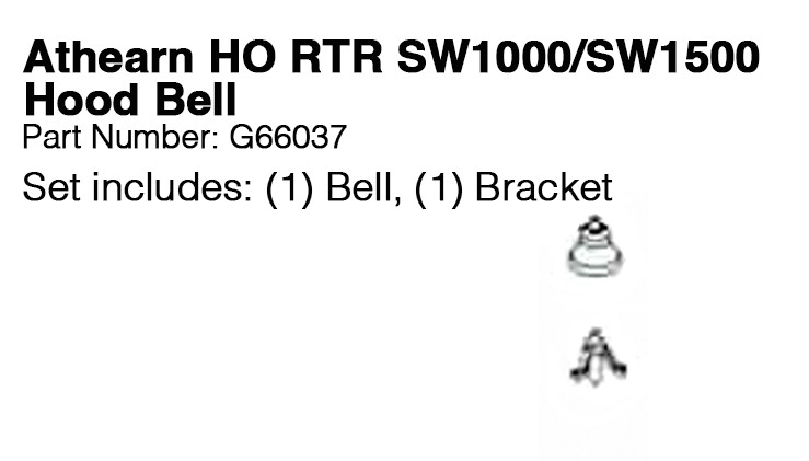 Athearn HO RTR SW1000/SW1500, MP15AC locomotive Part # G66037 – Hood Bell – New