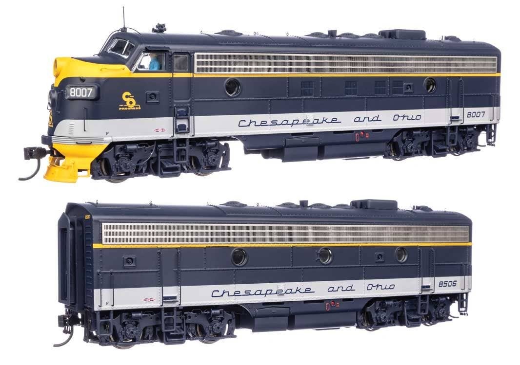 Walthers 920-49547 EMD FP7 & F7B STANDARD DC Chesapeake & Ohio #8007 & #8506