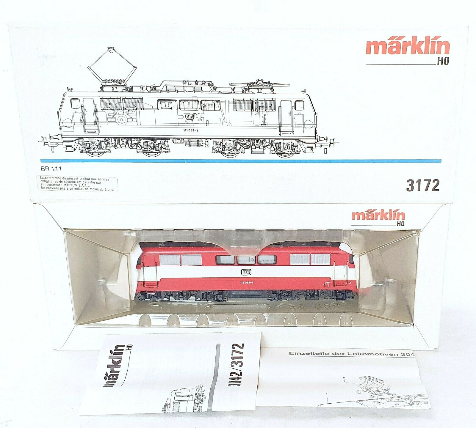 Marklin HO 1:87 AC German Deutsche Bundesbahn BR 111 ELECTRIC LOCOMOTIVE MIB`85!