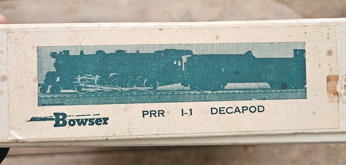 PRR I-1 BOWSER 2-10-0 Steam Locomotive Silver & Black Metal Decapod Train W/Box