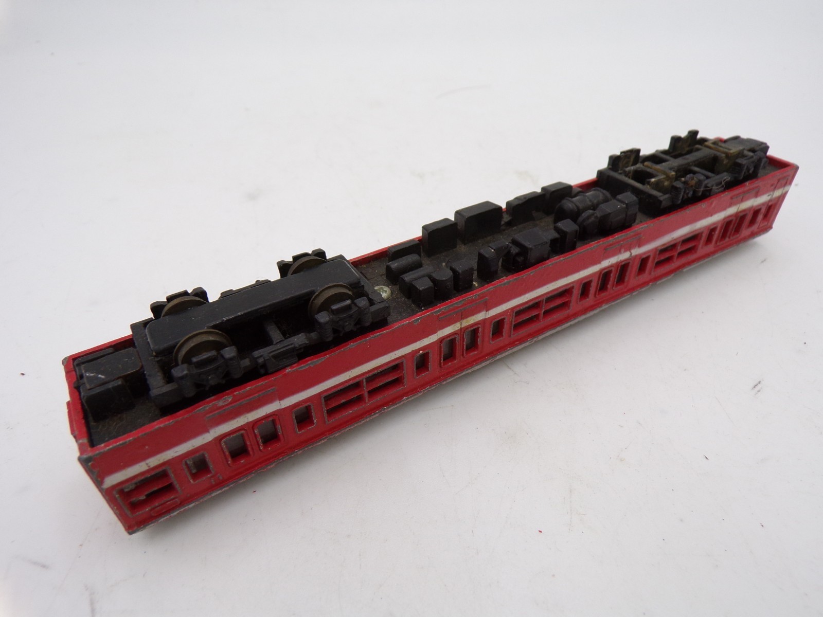 80’s Nishiki Japan Diecast 1/130 scale Passenger Train Red and White AS IS