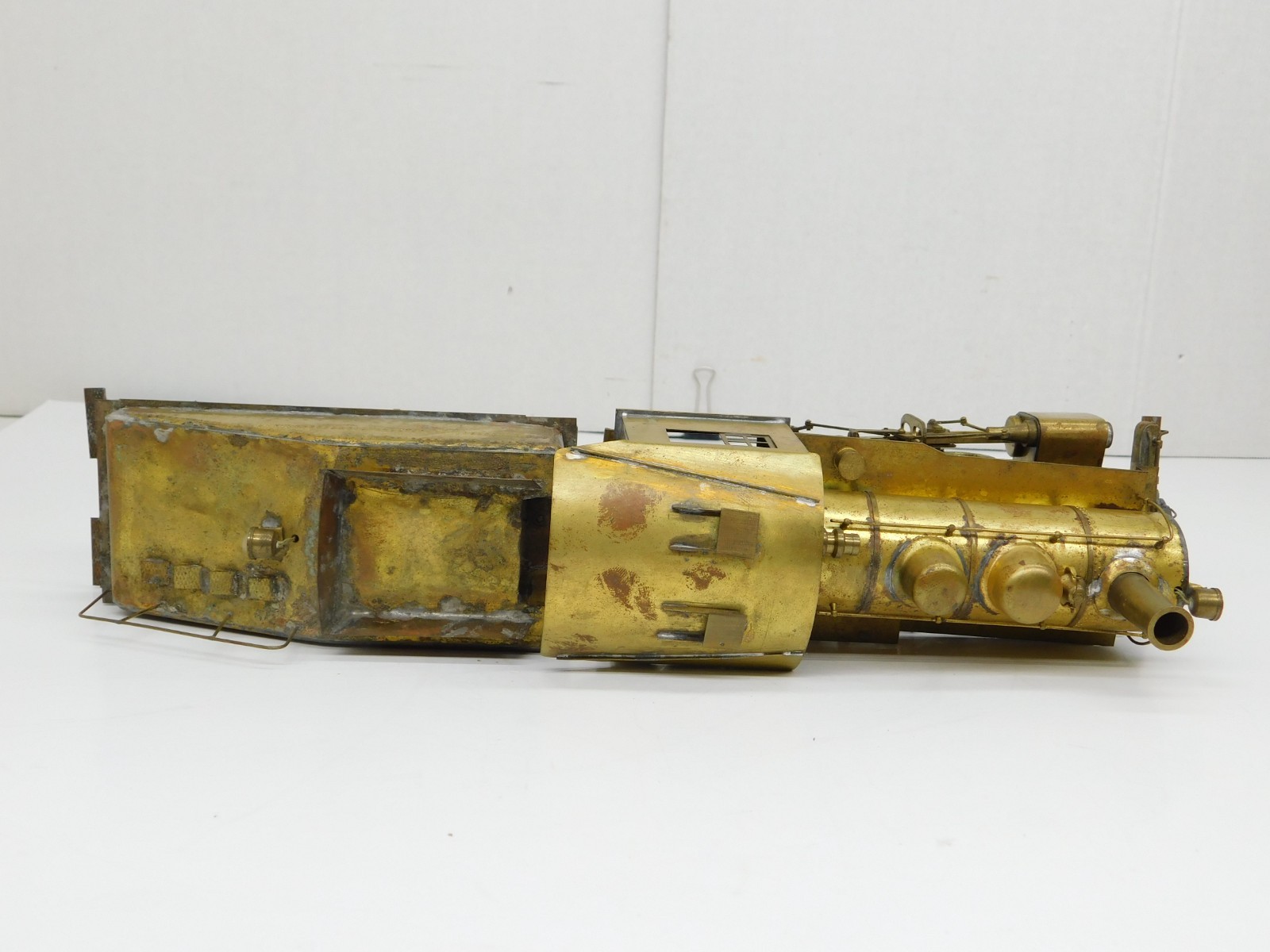 STEAM LOCOMOTIVE & TENDER 2 RAIL 0-4-0 BRASS O SCALE IMP C 16-A “PROJECT”