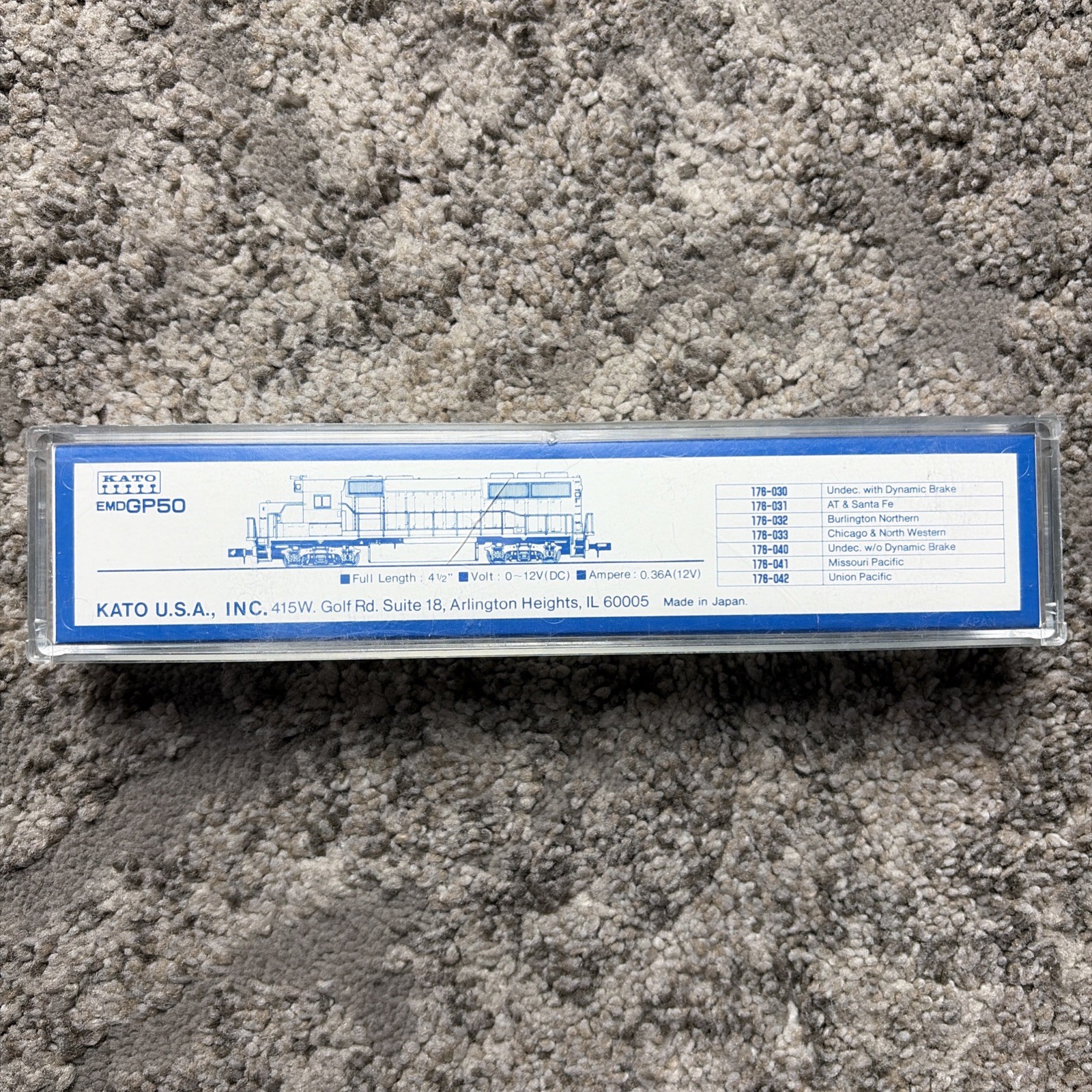 Kato N scale GP50 Missouri Pacific #3502 Locomotive 176-041 Knuckle Couplers EUC
