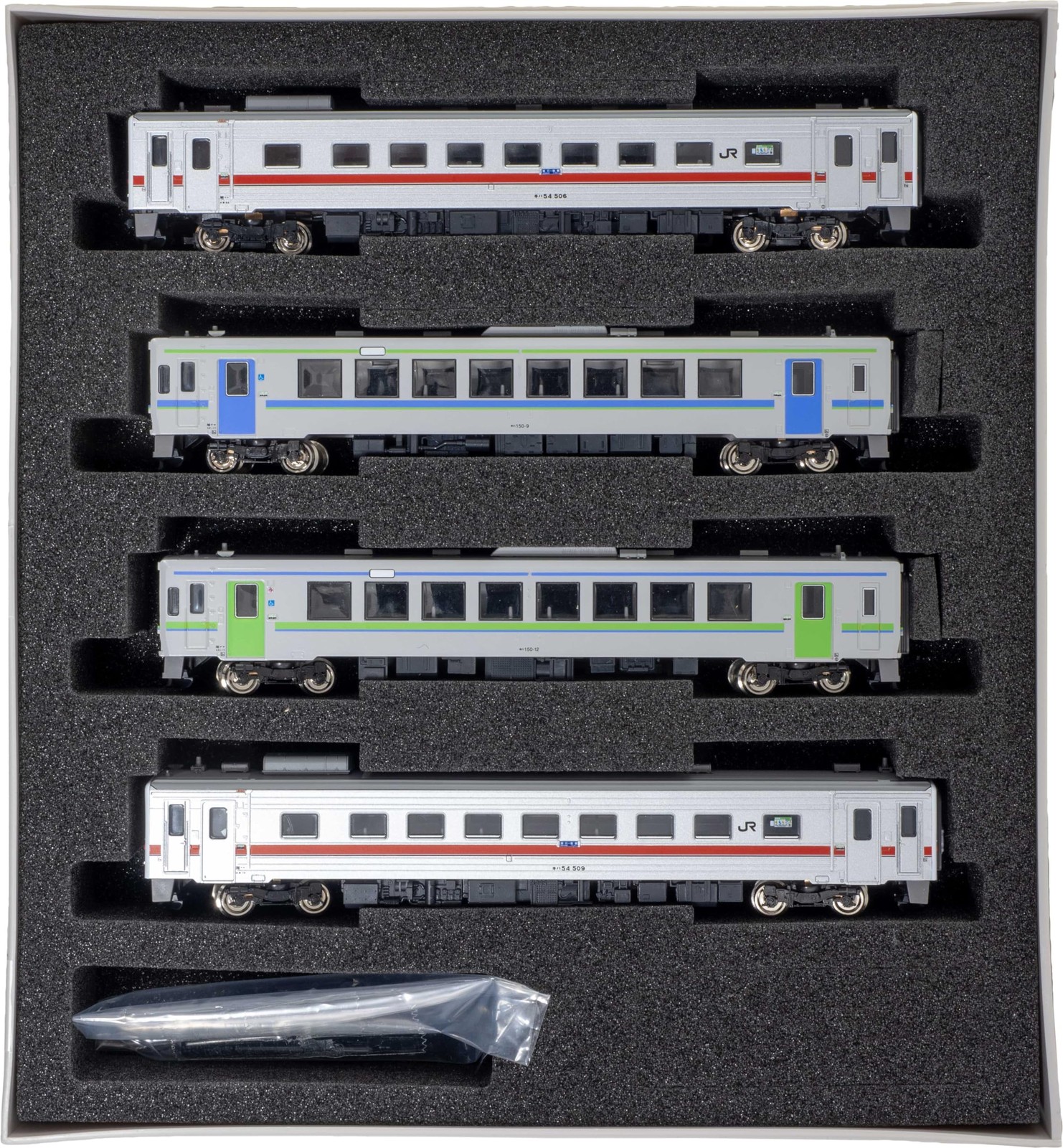 Greenmax N Gauge JR Hokkaido Kiha 54 Type 500 + Kiha 150 Type 0 Thank You Rumoi