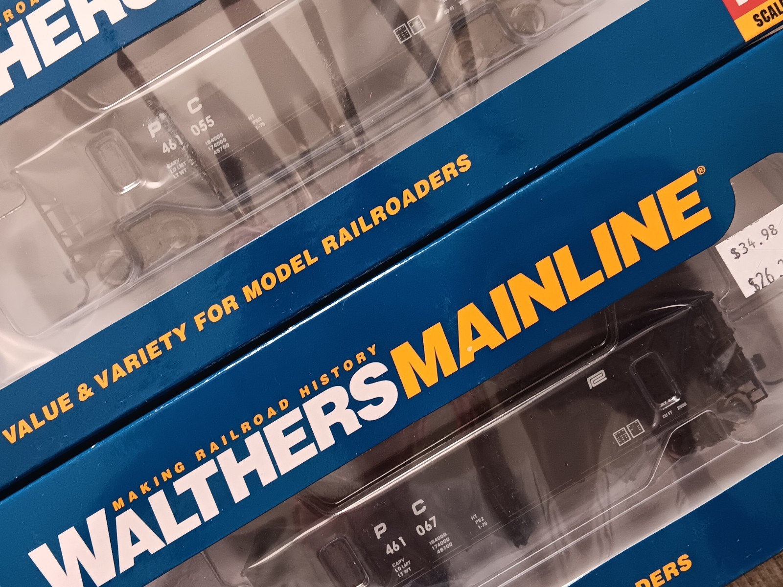 Walthers HO Penn Central 40′ 70- Ton 3-Bay Hoppers Different # Lot Deal Of 4