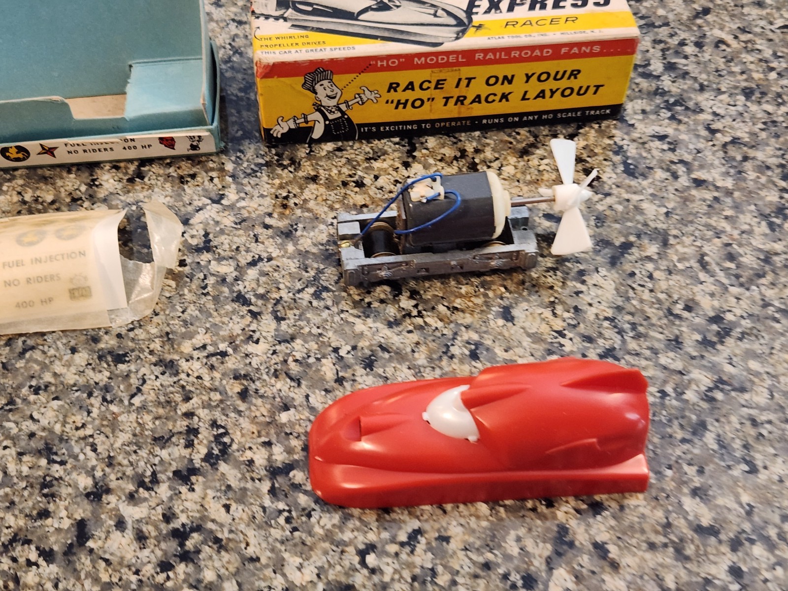 Vintage Rare HO 1957 Atlas Athearn Turbo Express Rails Racer w/ original Box