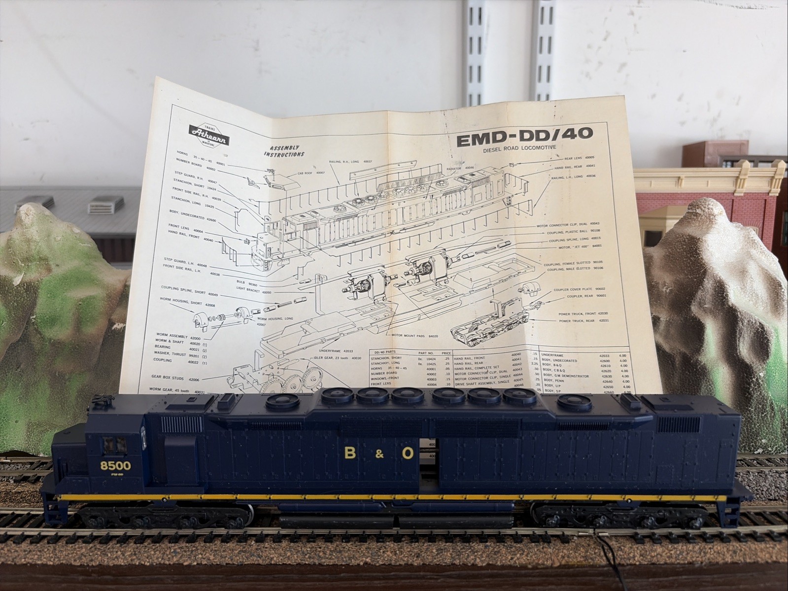 HO Scale, Athearn “Baltimore & Ohio” EMD DD/40 #8500 Dummy Locomotive LNIB