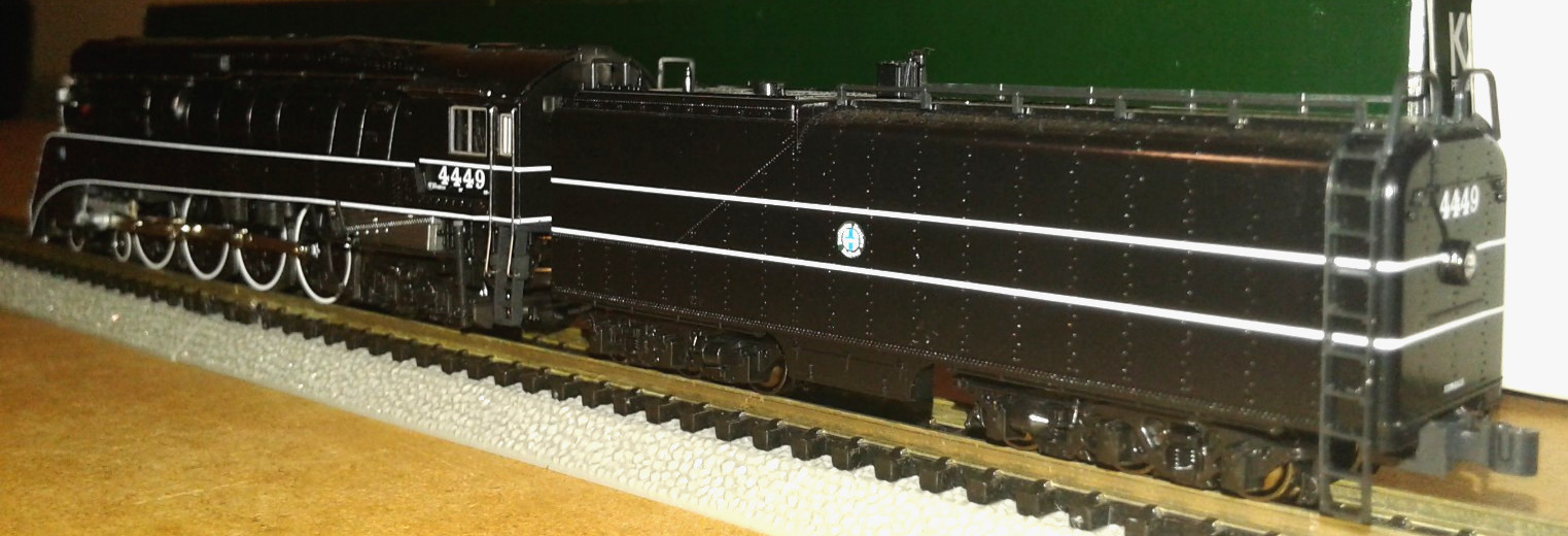 N SCALE KATO 4-8-4 GS-4 BURLINGTON NORTHERN SANTA FE BNSF BLACK #4449 126-0312