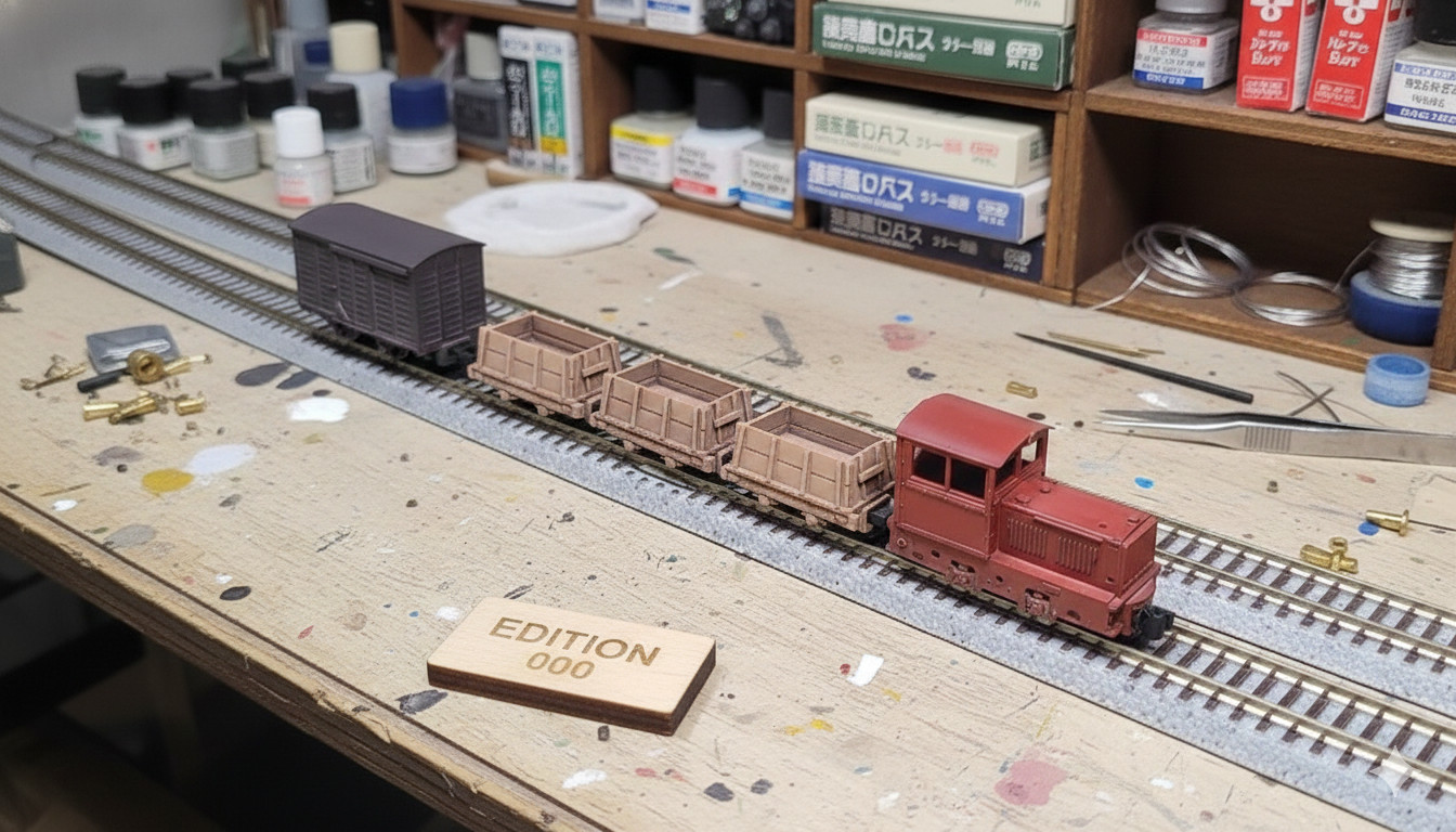 Nn3 Whitcomb Ghost Train Kit Set w/Motor Dump Cars x3 Narrow Gauge Railway toma