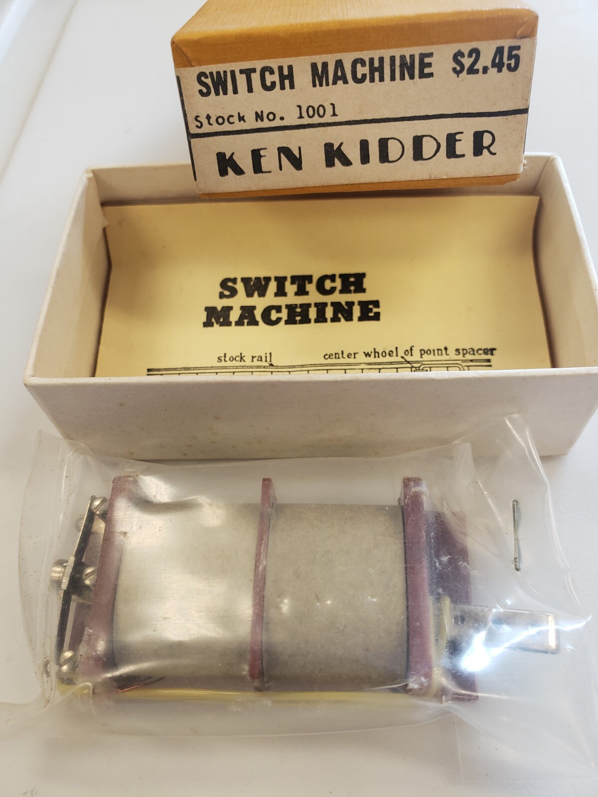 Ken Kidder Switch Machine 1001 Ho Or O Scale Trains. Motor Only. Motor is New.