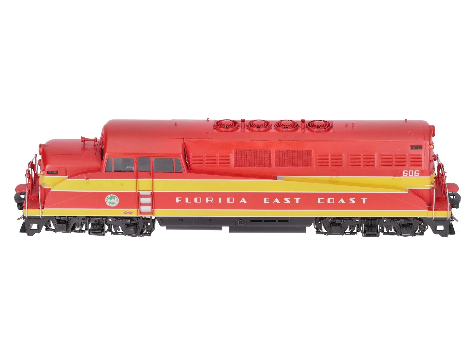 Overland OMI-0375 O Brass FEC EMD BL-2 Diesel Locomotive #606 (2-Rail) – Painted