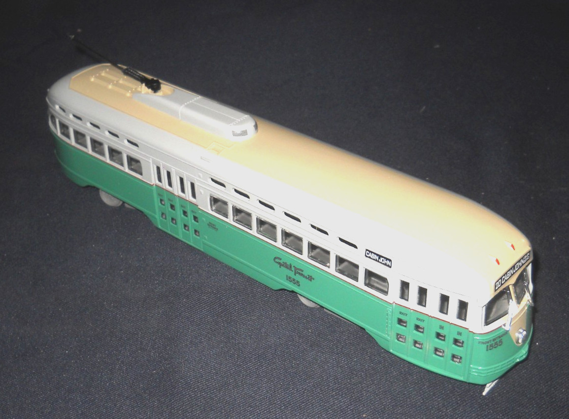 O Scale Corgi St. Louis PCC Unpowered DC Transit Cabin John/Glen Echo #1555