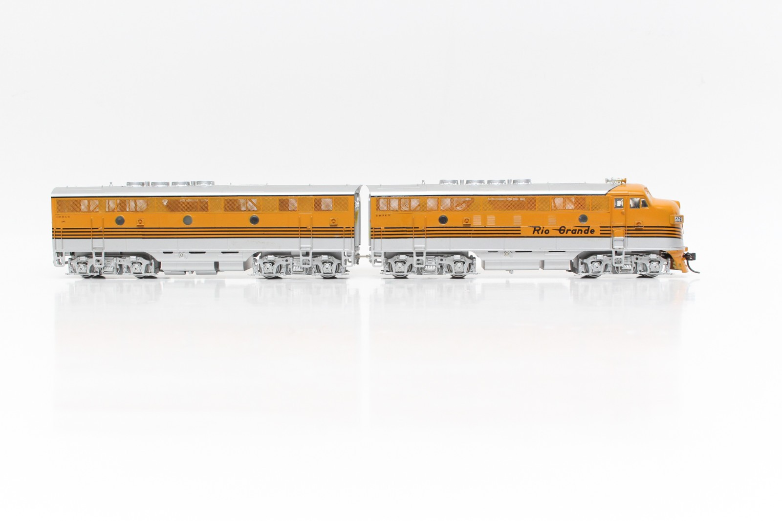 STUNNING HO BRASS ORIENTAL EMD F3A F3B SET D&RGW 1500HP PHASE II III RIO GRANDE