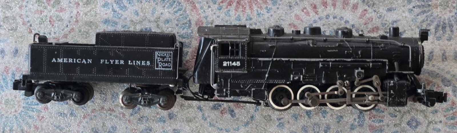 Gilbert American Flyer 21145 0-8-0 NKP Switcher Locomotive &Tender 1958 Serviced