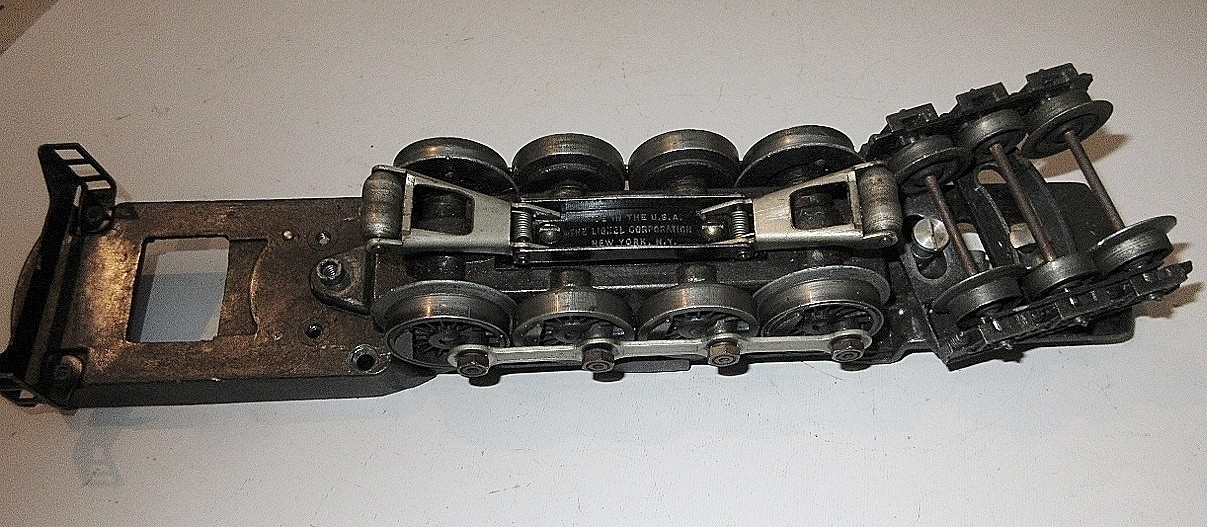 LIONEL #671/#2020TURBINE LOCOS 1947-1949 MODELS ,FRAME ,W/DRIVERS/RODS ETC
