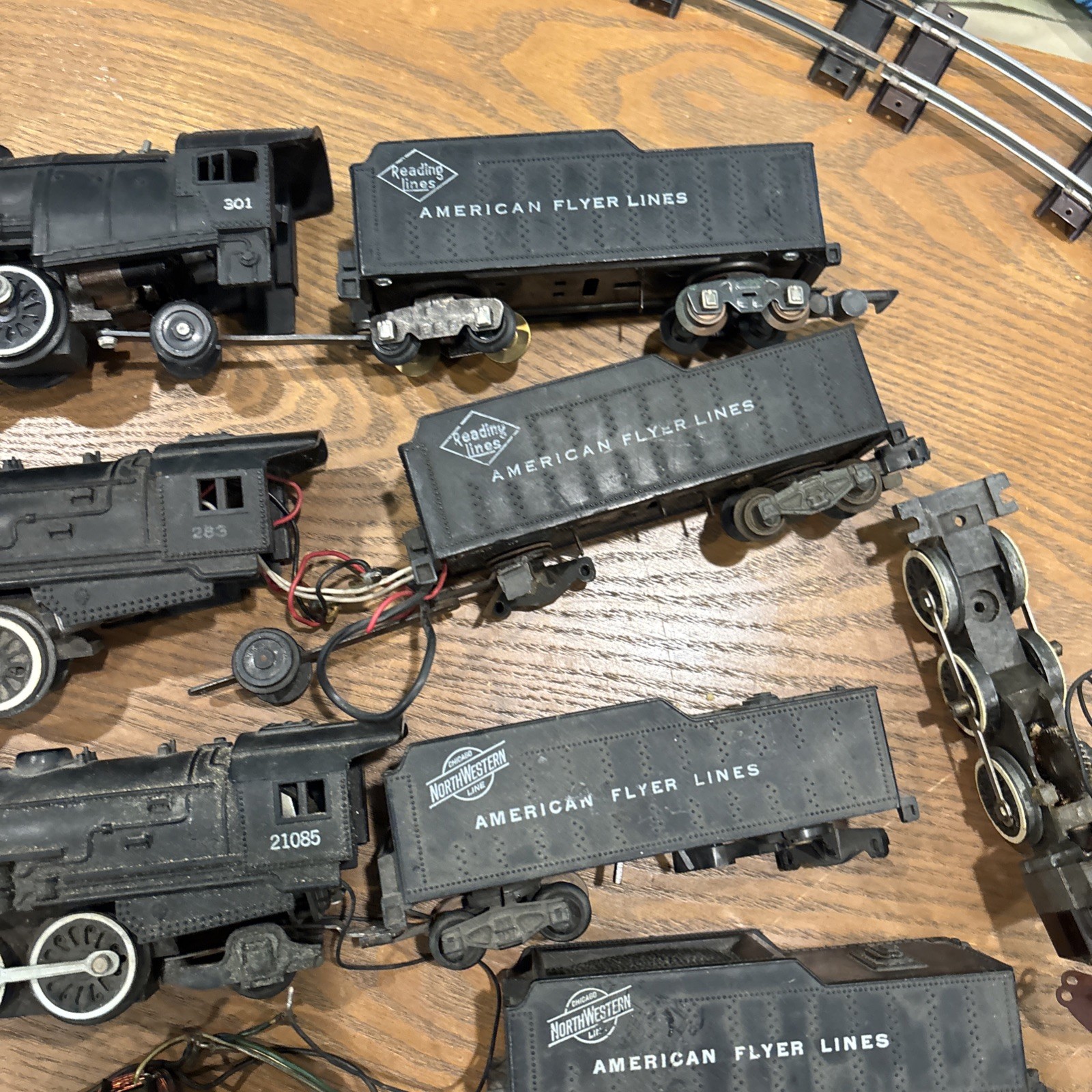 American Flyer S Gauge Locomotive tenders lot 301,283 21085 21160 287 Repair/Par