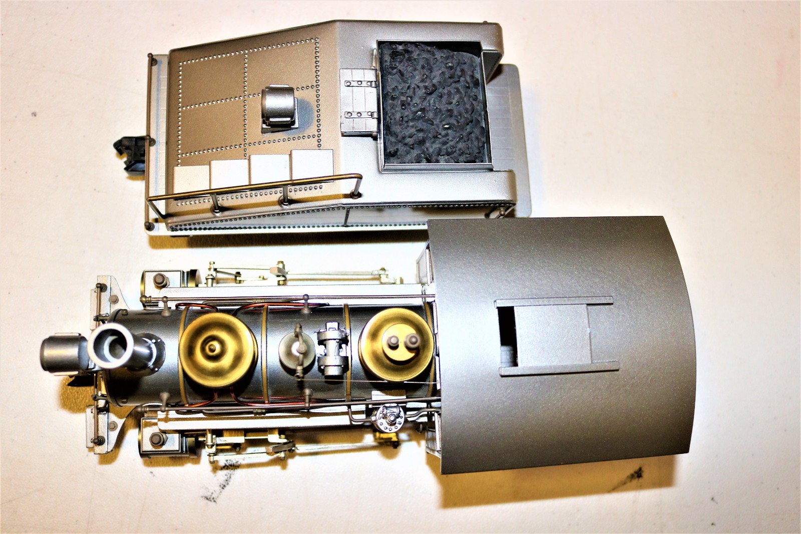 INCREDIBLE G scale Brass DELTON PENNSYLVANIA STAMPED STEEL GRAY 0-6-0 Ser #99
