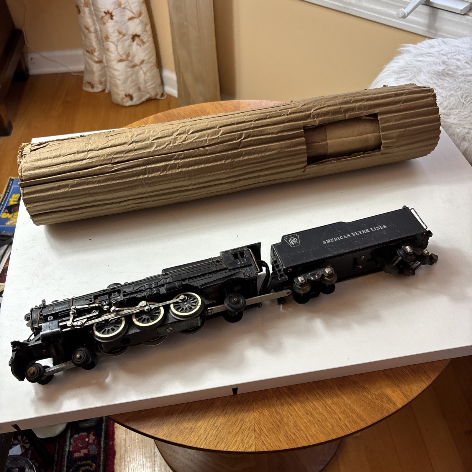 VINTAGE 1947 AMERICAN FLYER #312 – STEAM ENGINE & TENDER 4-6-2 Untested