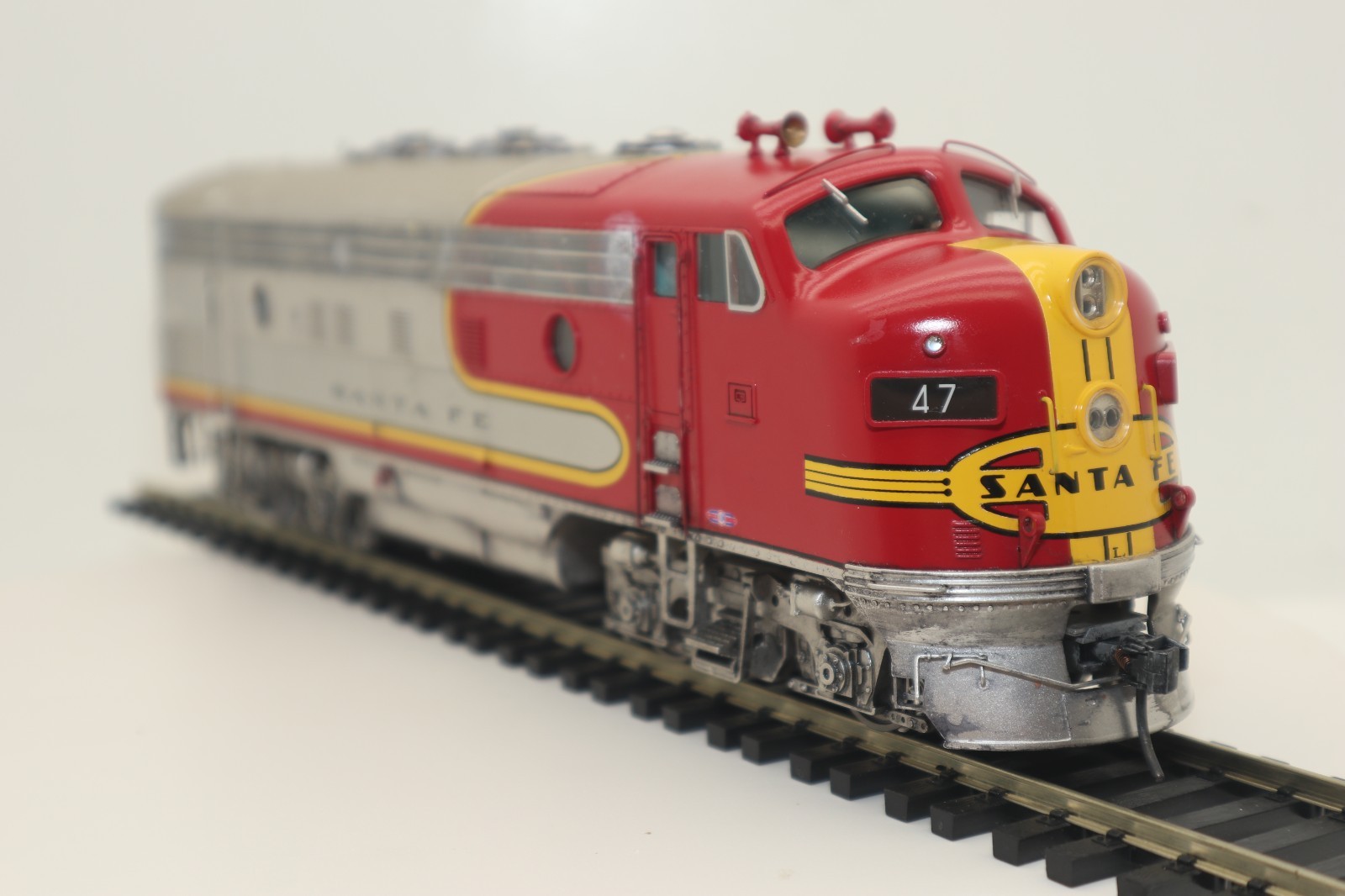 3rd Rail, 2-Rail O, #47, Santa Fe, F-7 POWERED A, QSI/DCC, Run #1, C-7 EX/OB