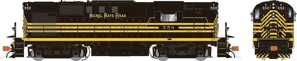 Rapido 31076 HO Alco RS11 – Standard DC Nickel Plate Road 558 (black, yellow)