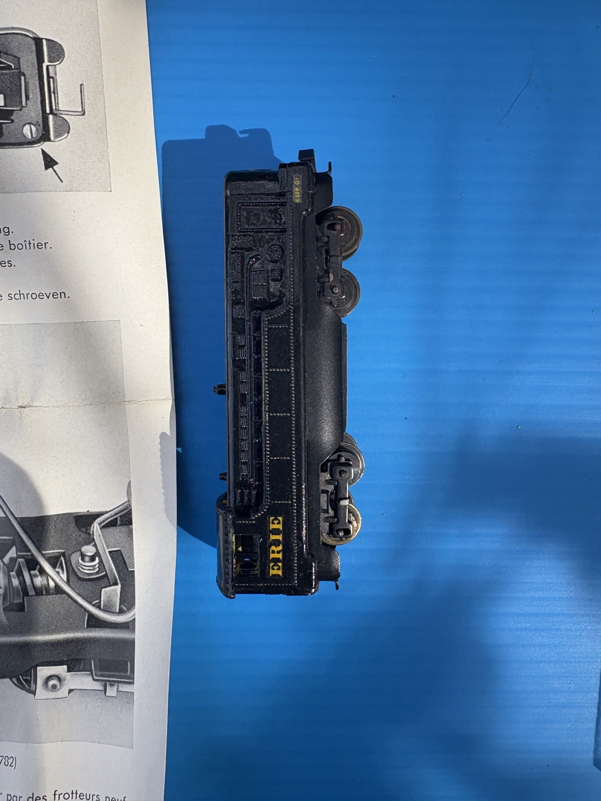 Rapido N-scale locomotive plus 3 cars.