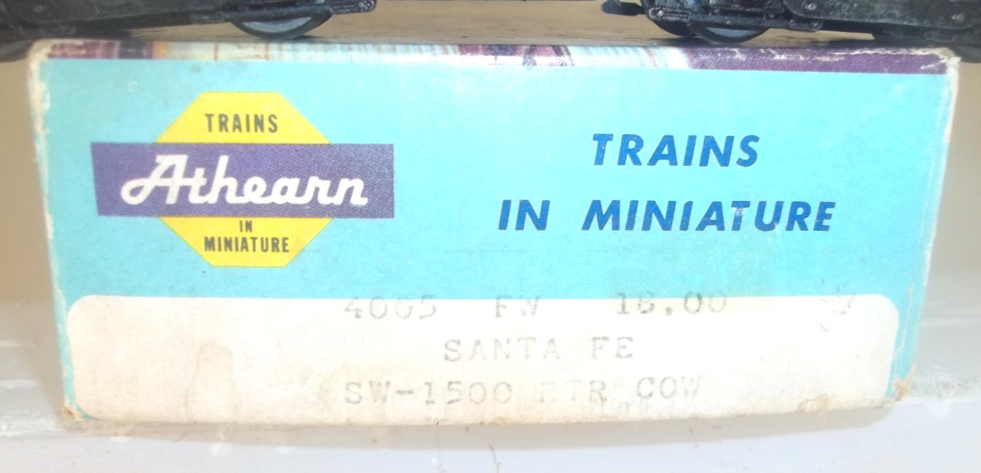 ATHEARN BLUE BOX HO 4005 SW COW PWD FW SANTA FE 2418 OB PAPERWORK RUNS USED