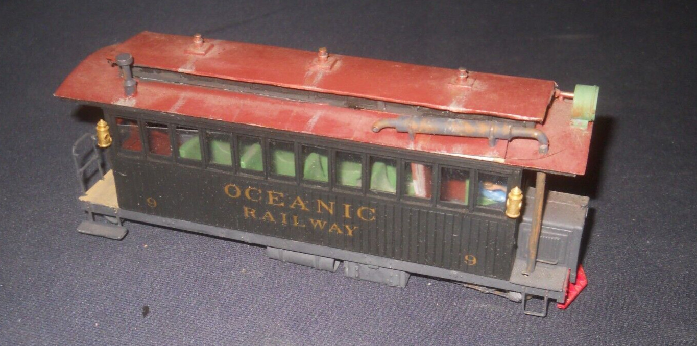 Scratch Built On2 Oceanic Railway Powered Wood Rail Car #9 Tested & Runs