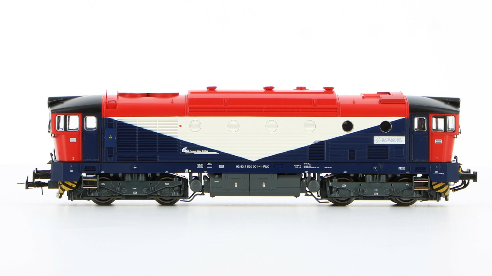 Rivarossi Hr2845s D520 001 Udine Cividale Railway Blue/Red/White Dcc Sound