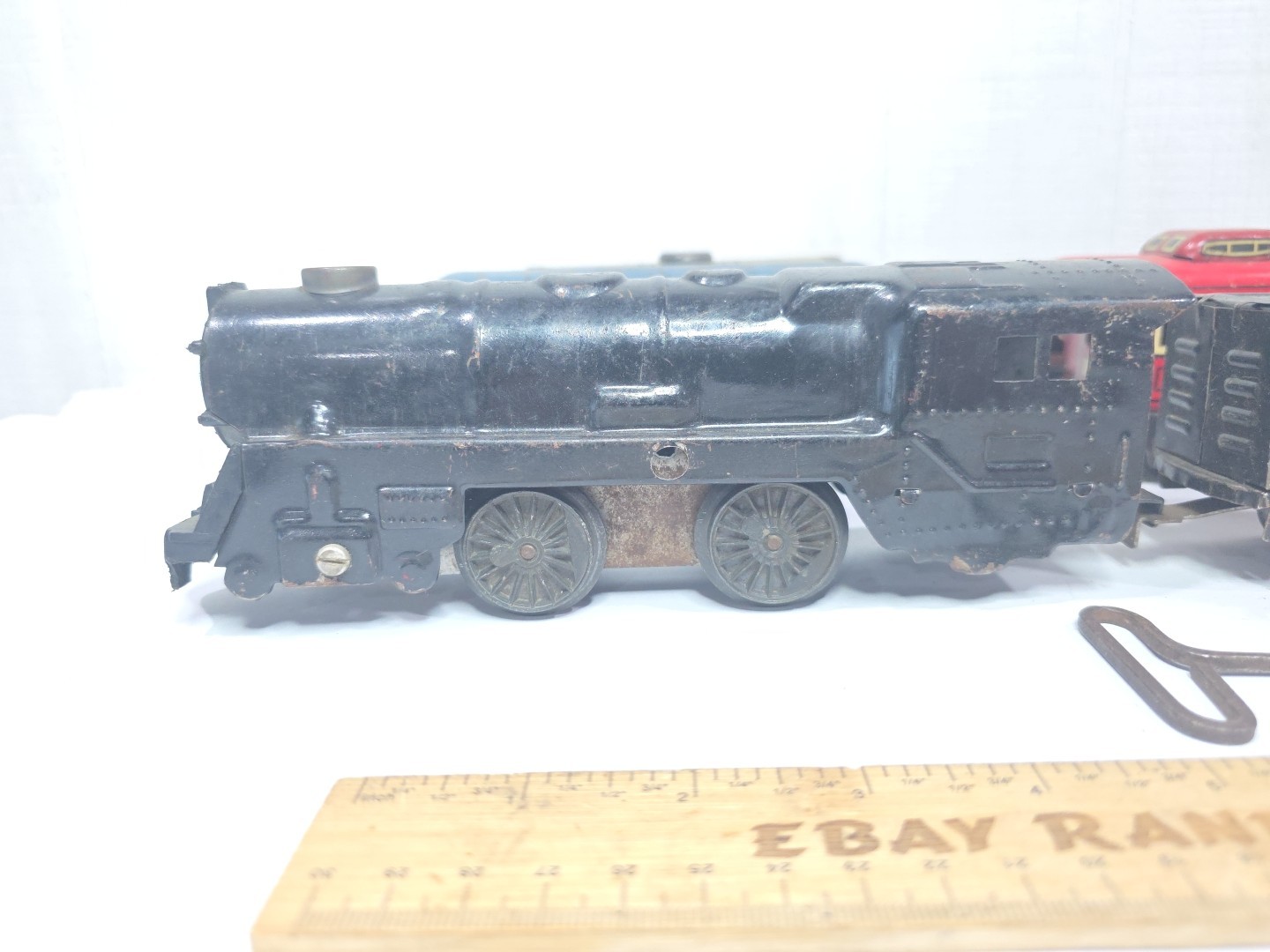 MARX Pre War O Pressed Steel Wind Up Loco Tender Caboose Gondola Tin Litho Works