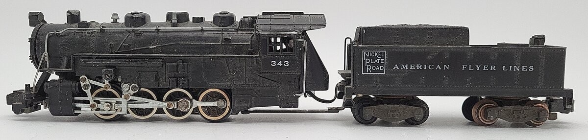 American Flyer 343 Vintage S Gauge Nickel Plate Road 0-8-0 Steam Switcher