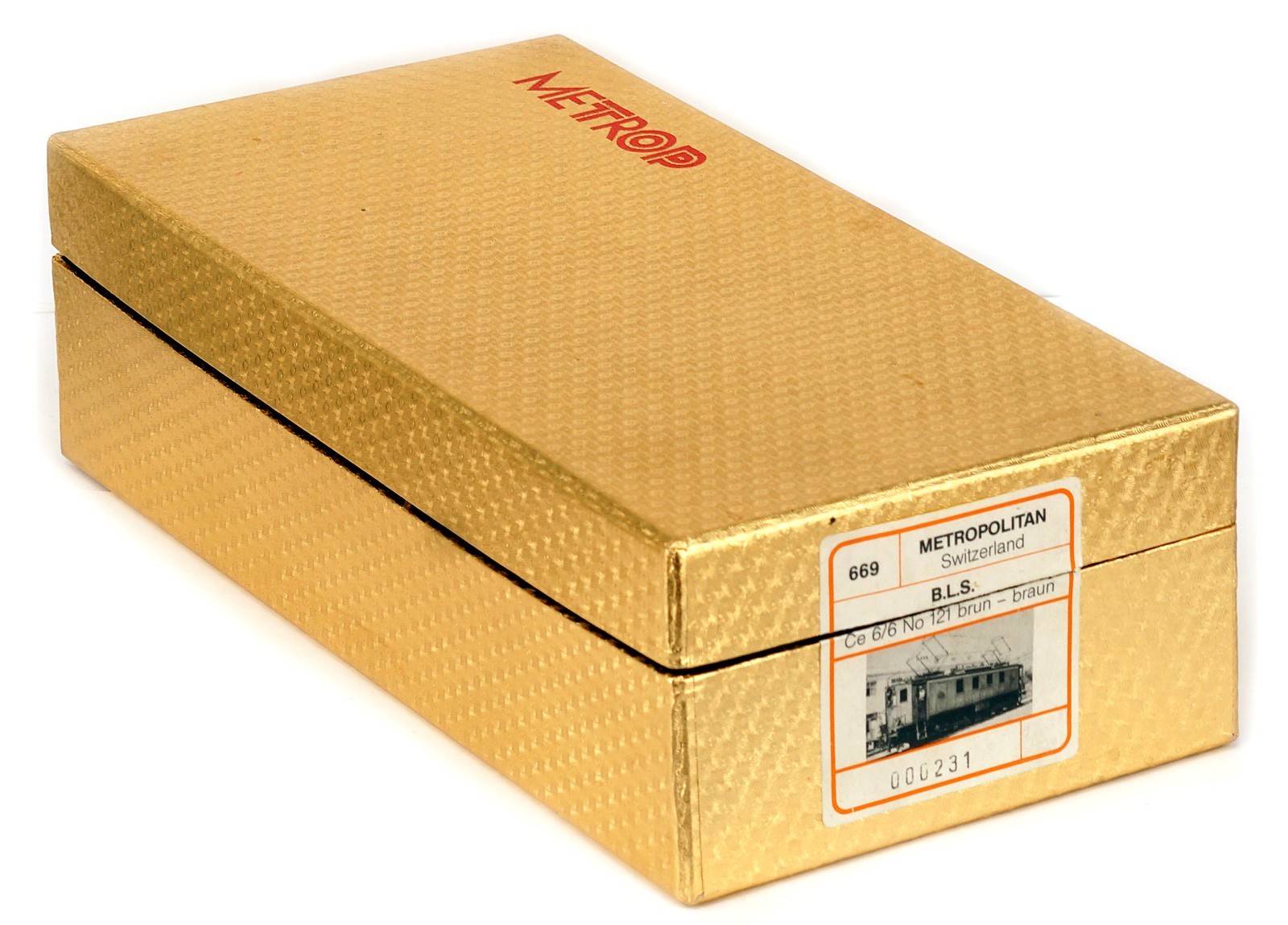 Vintage METROPOLITAN SA 669 H0 HO BRASS BLS Ce 6/6 No.121 super , BRUN , MINT