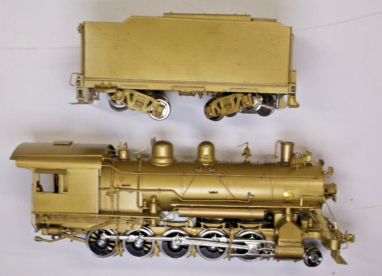 HO Sunset Models brass SP D-1 2-10-0 steam engine in original box (lot BB443)