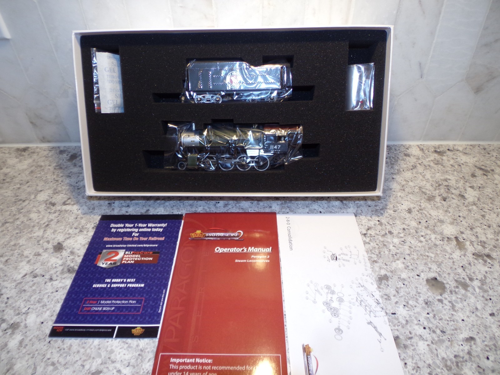 BROADWAY LIMITED #2793 2-8-0 CONSOLIDATION GN #1147 W/PARAGON2 SOUND/DC/DCC