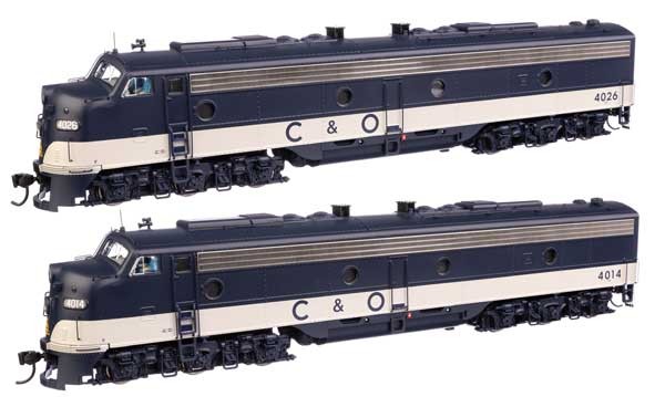 Walthers Mainline 920-49911 HO EMD E8 A-A – DC – Chesapeake & Ohio #4014 & 4026